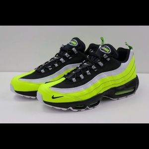 Nike Air Max 95 PRM Volt Green Black Mens Sz 10.5